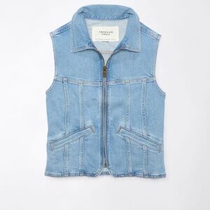 American Eagle Denim Jean Vest Small